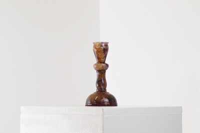 Lot 201 - A Derbyshire Blue John candlestick