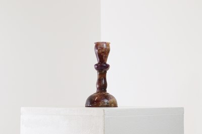Lot 201 - A Derbyshire Blue John candlestick