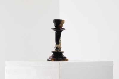Lot 203 - A Derbyshire Blue John candlestick