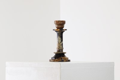 Lot 203 - A Derbyshire Blue John candlestick