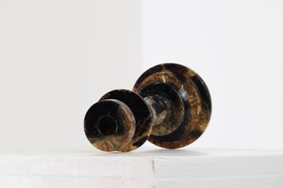 Lot 203 - A Derbyshire Blue John candlestick