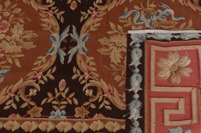 Lot 42 - A flat-weave wool carpet of Aubusson design