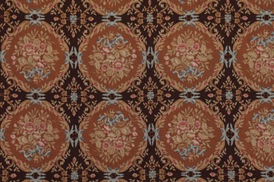 Lot 42 - A flat-weave wool carpet of Aubusson design