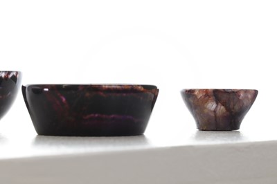 Lot 230 - Five small Derbyshire Blue John dishes