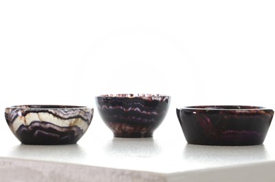 Lot 230 - Five small Derbyshire Blue John dishes