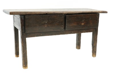 Lot 313 - An elm butchers table