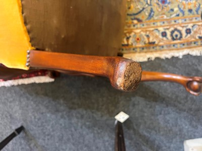 Lot 59 - A George II-style walnut elbow chair