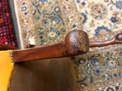Lot 59 - A George II-style walnut elbow chair