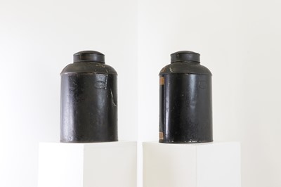 Lot 397 - A pair of toleware tea canisters
