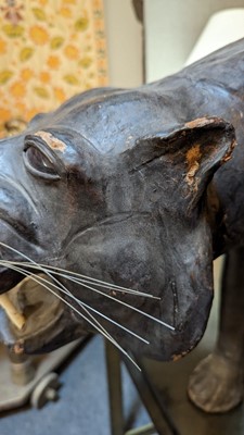 Lot 402 - A leather panther