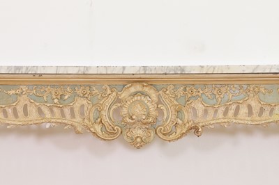 Lot 432 - A carved and painted pine console table