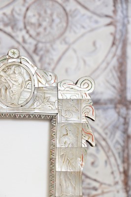 Lot 403 - A pair of mother-of-pearl veneered devotional tabernacle frames