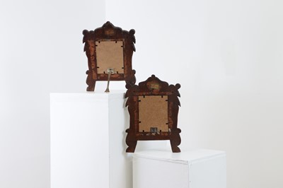 Lot 403 - A pair of mother-of-pearl veneered devotional tabernacle frames