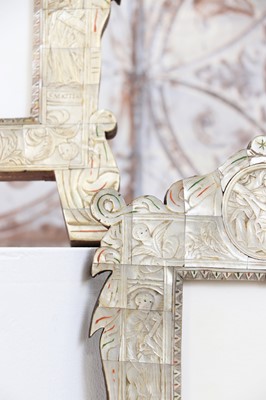 Lot 403 - A pair of mother-of-pearl veneered devotional tabernacle frames