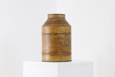 Lot 396 - A painted toleware coffee canister