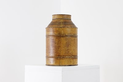Lot 396 - A painted toleware coffee canister