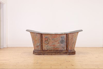 Lot 423 - A painted zinc bath