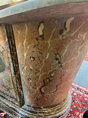 Lot 423 - A painted zinc bath