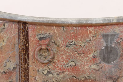 Lot 423 - A painted zinc bath