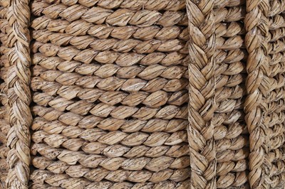 Lot 385 - A woven rush log basket