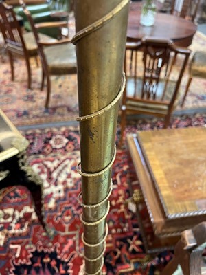 Lot 159 - A gilt-brass floor lamp