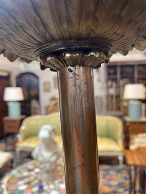Lot 159 - A gilt-brass floor lamp