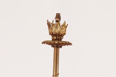 Lot 159 - A gilt-brass floor lamp