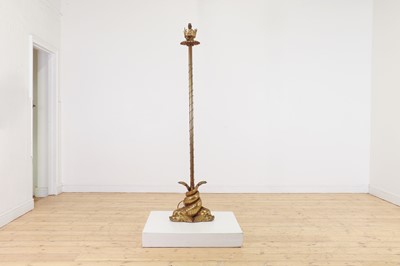 Lot 159 - A gilt-brass floor lamp