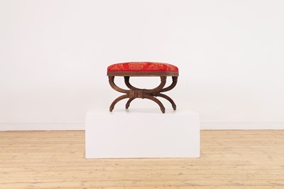 Lot 539 - An Empire-style stained beech stool