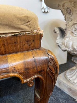 Lot 325 - A George I-style walnut stool
