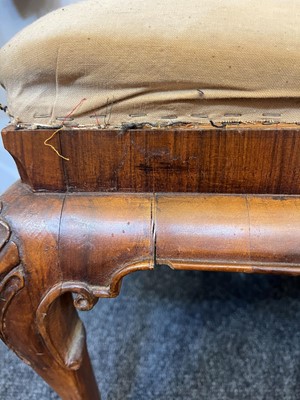 Lot 325 - A George I-style walnut stool