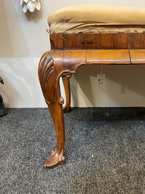 Lot 325 - A George I-style walnut stool