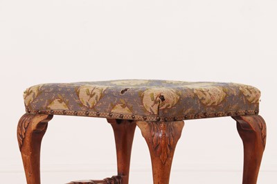 Lot 325 - A George I-style walnut stool
