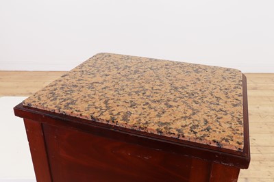 Lot 182 - A pair of Directoire-style mahogany tables de nuit