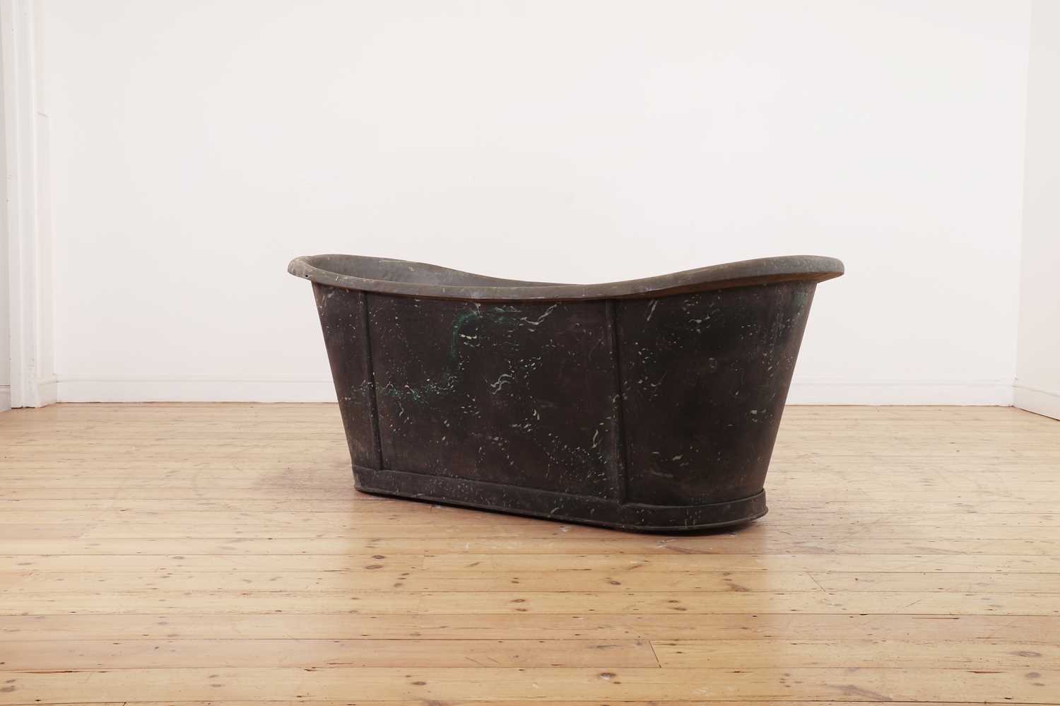 Lot 81 - A painted zinc bath by Allez Frères of Paris
