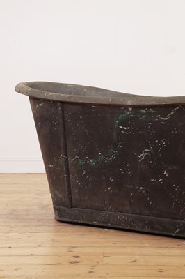 Lot 81 - A painted zinc bath by Allez Frères of Paris