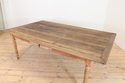 Lot 349 - A bleached oak industrial table