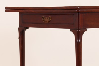 Lot 488 - A mahogany triangular tea table