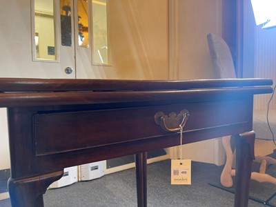 Lot 488 - A mahogany triangular tea table