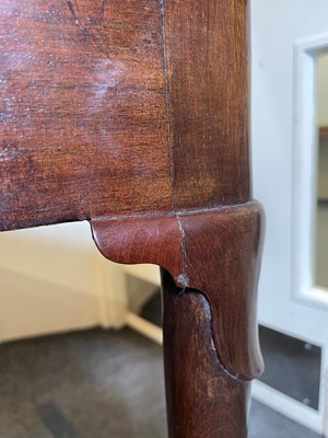 Lot 488 - A mahogany triangular tea table