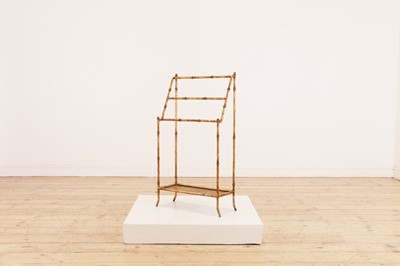 Lot 84 - A small gilt-metal towel rail