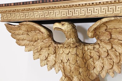 Lot 340 - A George II-style giltwood, composite and coromandel console table
