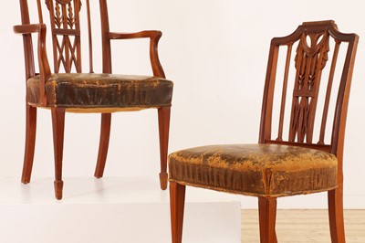 Lot 489 - A set of eight George III dining chairs