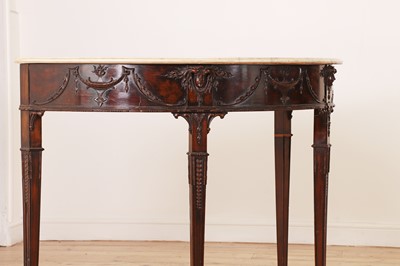 Lot 166 - A pair of George III-style mahogany pier tables in the manner of Robert Adam