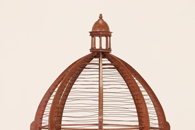 Lot 35 - A large-scale hardwood birdcage