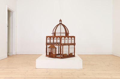 Lot 35 - A large-scale hardwood birdcage