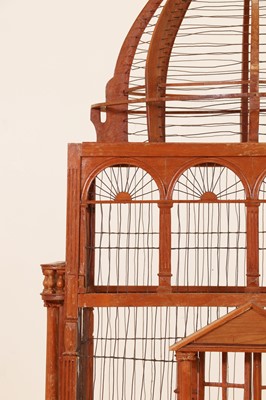 Lot 35 - A large-scale hardwood birdcage