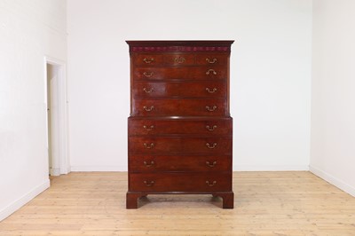 Lot 515 - A George III mahogany chest on chest