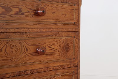 Lot 331 - A Victorian pitch pine chest of drawers