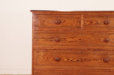 Lot 331 - A Victorian pitch pine chest of drawers